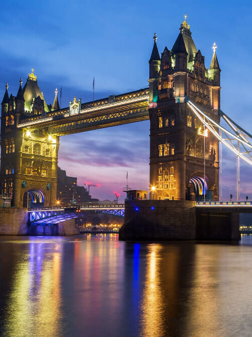 Famous Tower Bridge Evening London England 1