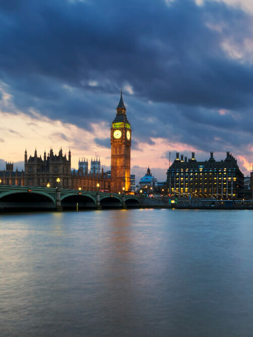 View Big Ben Clock Tower London Sunset Uk